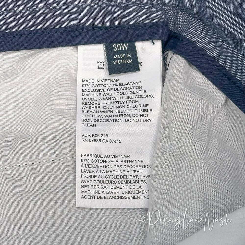 NWT Nautica Stretch 8.5" Deck Shorts Size 30 Navy - Picture 13 of 13